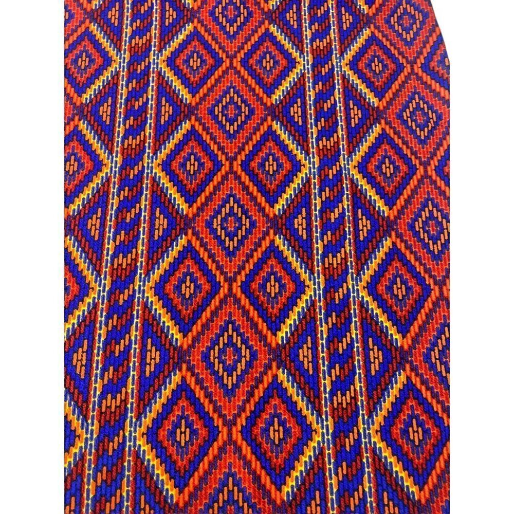 LuLaRoe Cassie Women's Burgundy & Royal Blue Skirt - Picture 3 of 8